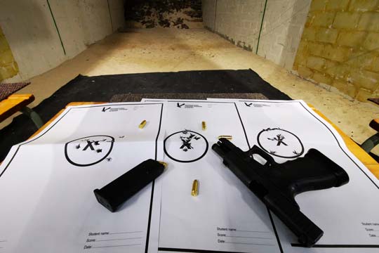 Practical shoot at the range