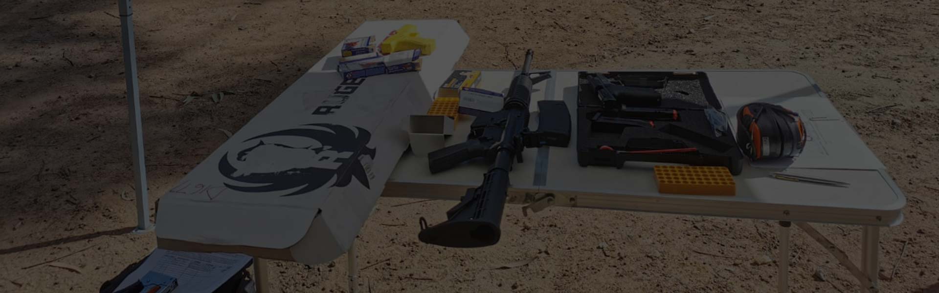 Firearm training range setup